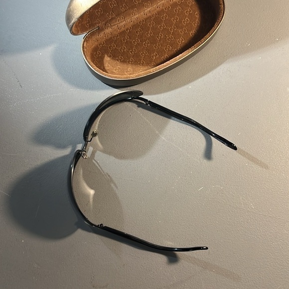 Authentic Gucci 1891/S Rimless Sunglasses Gray Blk Silver Haardware W Gucci Case - Picture 12 of 15